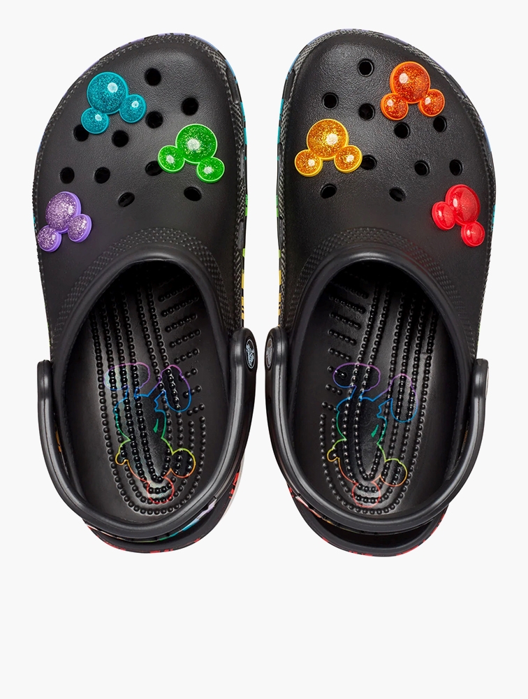 MyRunway Shop Crocs Black Multi Classic Disney Rainbow